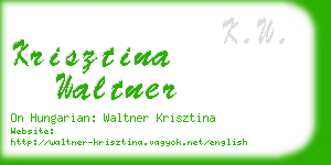 krisztina waltner business card